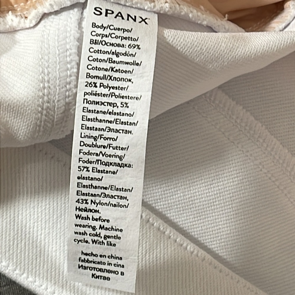 SPANX Jean-ish Ankle Leggings White Size XL Back Pockets NEW - Picture 11 of 14